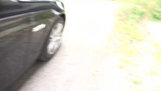 Ебет за деньги на улице красивую тёлку в форме